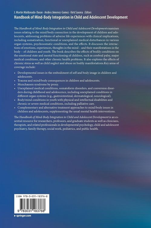 Produktbild: Handbook of Mind/Body Integration in Child and Adolescent Development