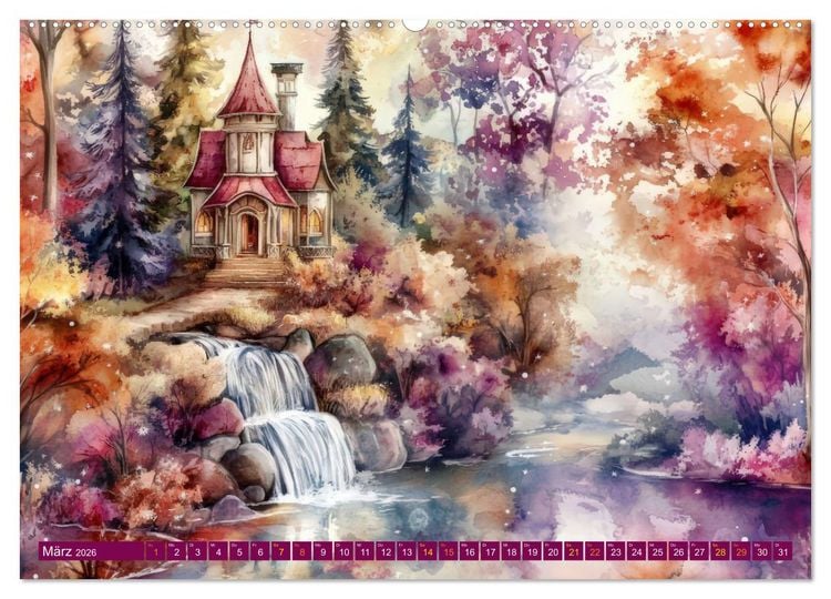 Produktbild: M&auml;rchenlandreisen (hochwertiger Premium Wandkalender 2026 DIN A2 quer), Kunstdruck in Hochglanz