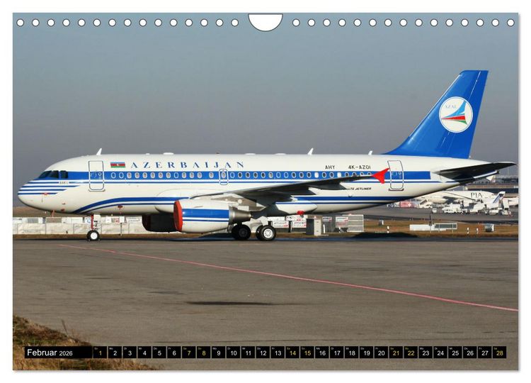 Produktbild: Airbus Airliners (Wandkalender 2026 DIN A4 quer), CALVENDO Monatskalender