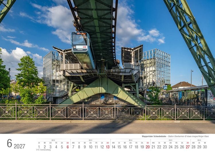 Produktbild: Wuppertaler Schwebebahn 2027 Bildkalender A3 Spiralbindung