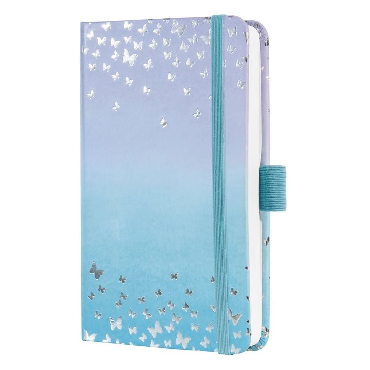 Produktbild: SIGEL 7J346 Wochenkalender Jolie 2027, ca. A6, Butterfly Confetti Sky, Hardcover