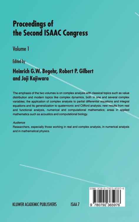 Produktbild: Proceedings of the Second ISAAC Congress