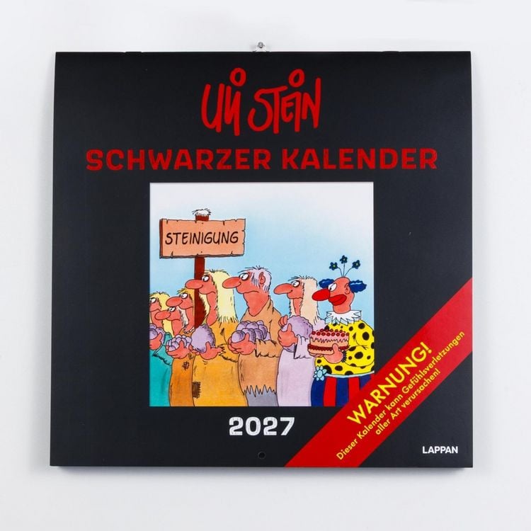Produktbild: Uli Stein Schwarzer Kalender 2027: Monatskalender f&uuml;r die Wand