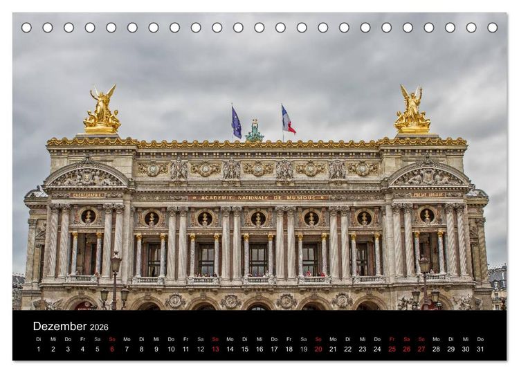 Produktbild: Paris (Tischkalender 2026 DIN A5 quer), CALVENDO Monatskalender