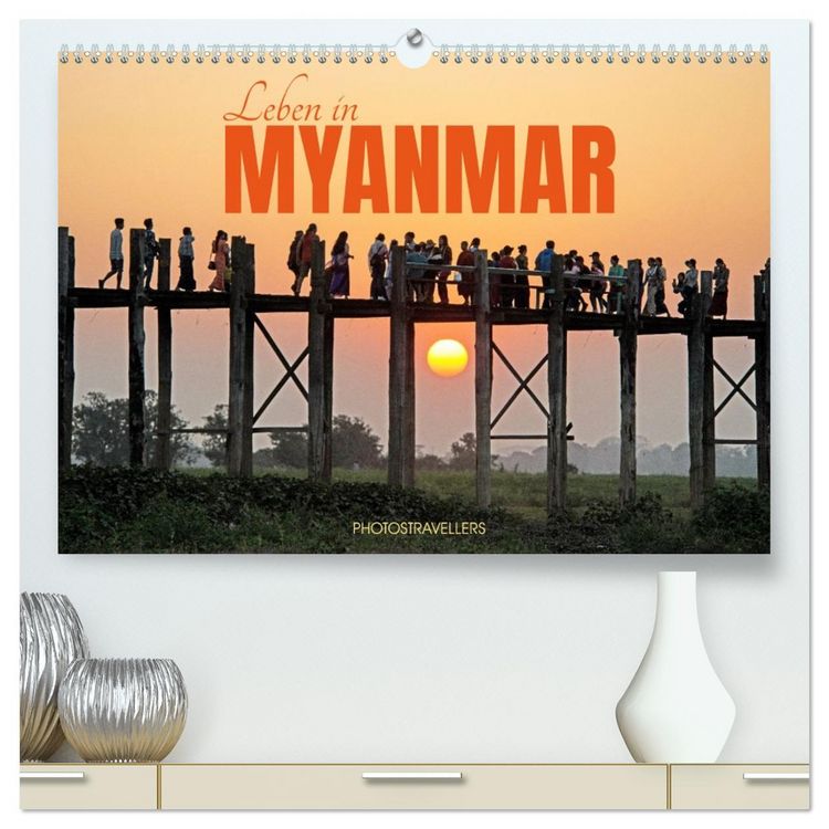 Produktbild: Leben in Myanmar (hochwertiger Premium Wandkalender 2026 DIN A2 quer), Kunstdruck in Hochglanz