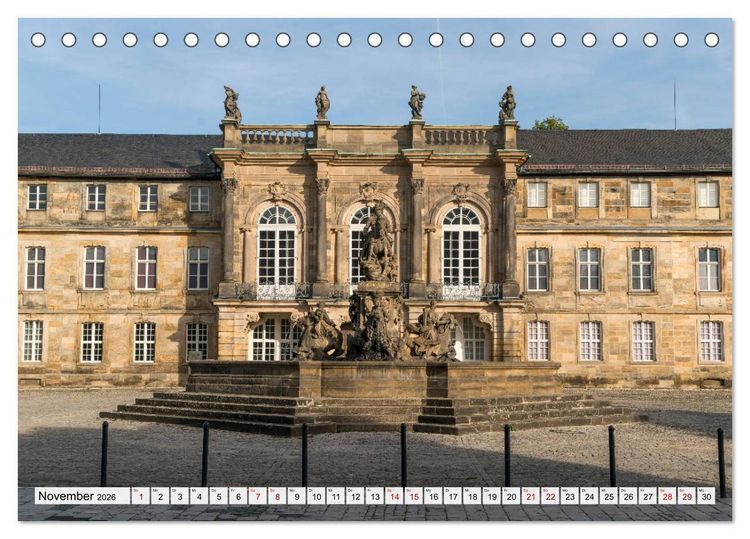 Produktbild: Franken - Bamberg, Bayreuth, Coburg, N&uuml;rnberg, Rothenburg, W&uuml;rzburg (Tischkalender 2026 DIN A5 quer), CALVENDO Monatskalender