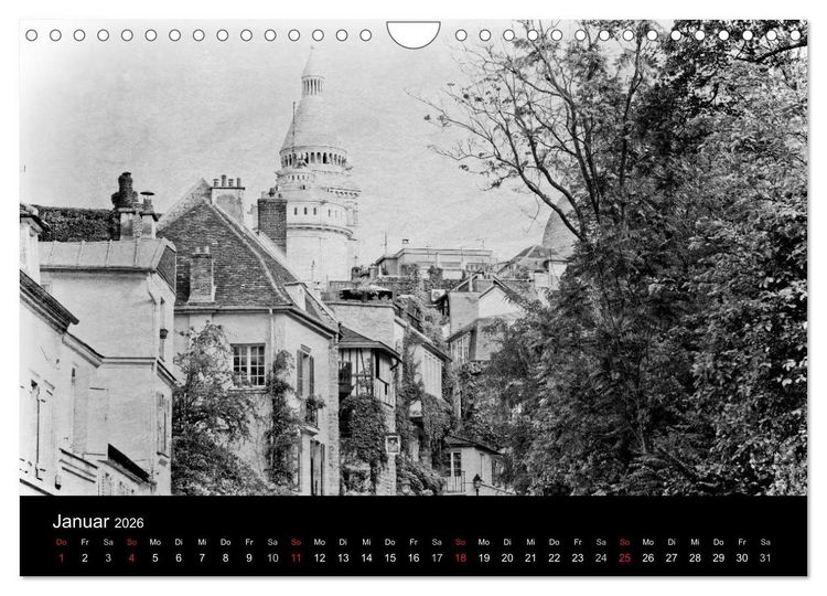 Produktbild: Streifzug durch Paris (Wandkalender 2026 DIN A4 quer), CALVENDO Monatskalender