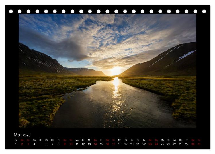 Produktbild: Island - Eine Reise in Bildern (Tischkalender 2026 DIN A5 quer), CALVENDO Monatskalender