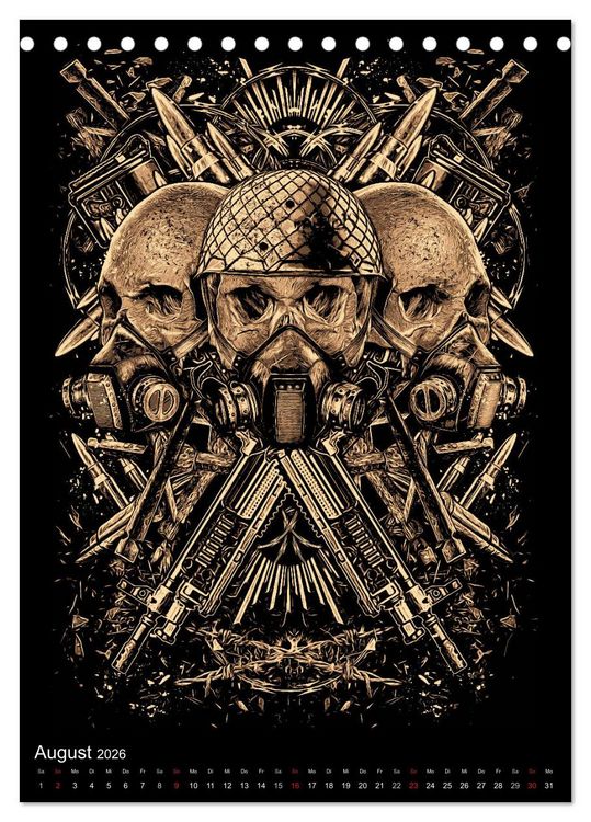 Produktbild: BLOODBOY/WAR ILLUSTRATION (Tischkalender 2026 DIN A5 hoch), CALVENDO Monatskalender