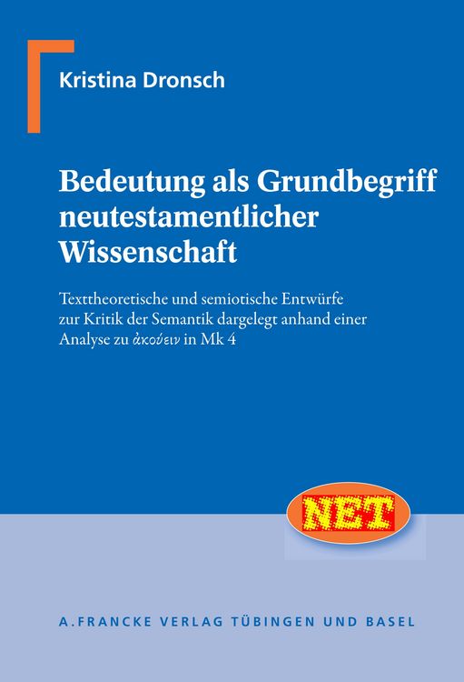 Produktbild: Bedeutung als Grundbegriff neutestamentlicher Wissenschaft