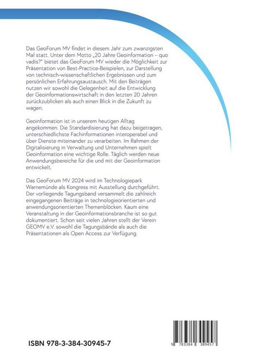 Produktbild: GeoForum MV 2024