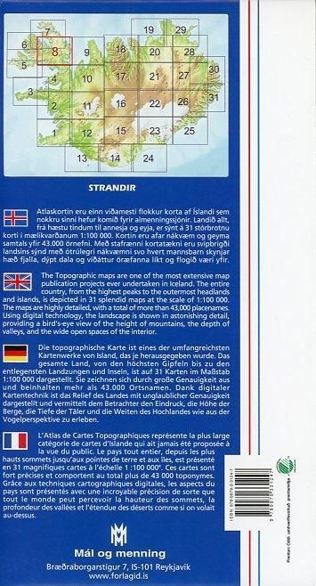 Produktbild: Island Atlaskort 08 Strandir 1:100.000