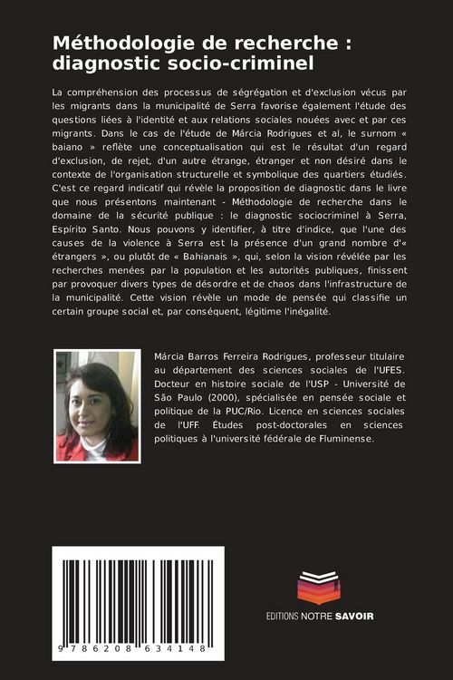 Produktbild: M&eacute;thodologie de recherche : diagnostic socio-criminel