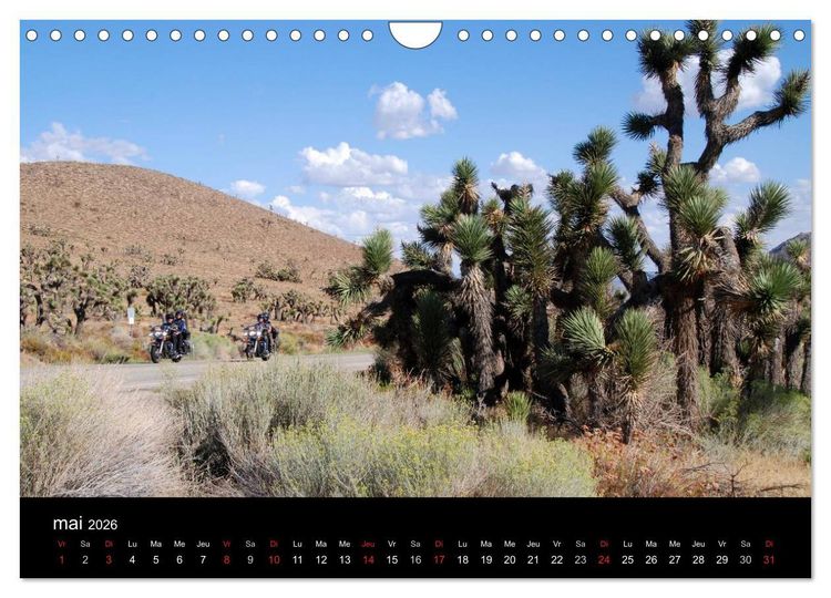Produktbild: Born to be wild &ndash; Les &Eacute;tats-Unis en Harley-Davidson (Calendrier mural 2026 DIN A4 vertical), CALVENDO calendrier mensuel