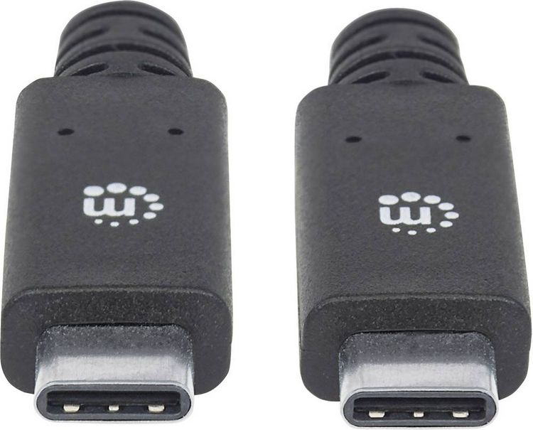 Produktbild: Manhattan USB-Kabel USB 3.2 Gen1 USB-C&reg; Stecker 2.00m Schwarz 354905