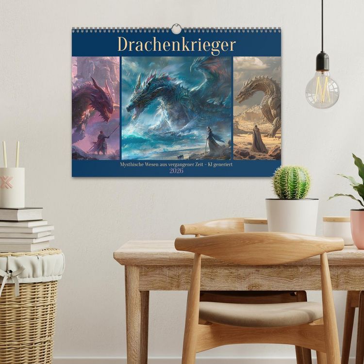 Produktbild: Drachenkrieger (Wandkalender 2026 DIN A3 quer), CALVENDO Monatskalender