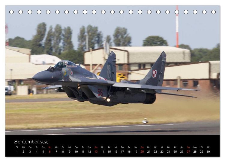 Produktbild: Milit&auml;rflugzeuge 2026 (Tischkalender 2026 DIN A5 quer), CALVENDO Monatskalender