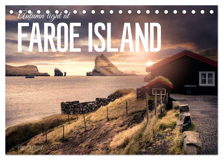 Produktbild: Autumn light at Faroe island (Desk Calendar 2026 DIN A5 landscape), CALVENDO 12 Month DeskCalendar