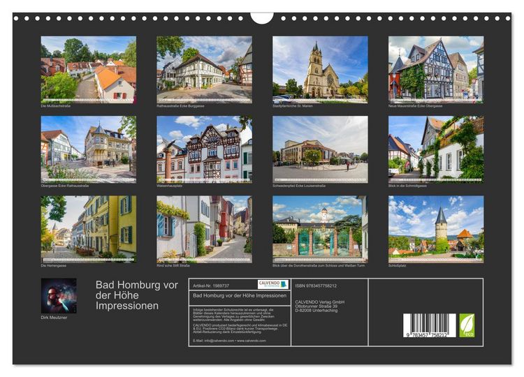 Produktbild: Bad Homburg vor der H&ouml;he Impressionen (Wandkalender 2026 DIN A3 quer), CALVENDO Monatskalender
