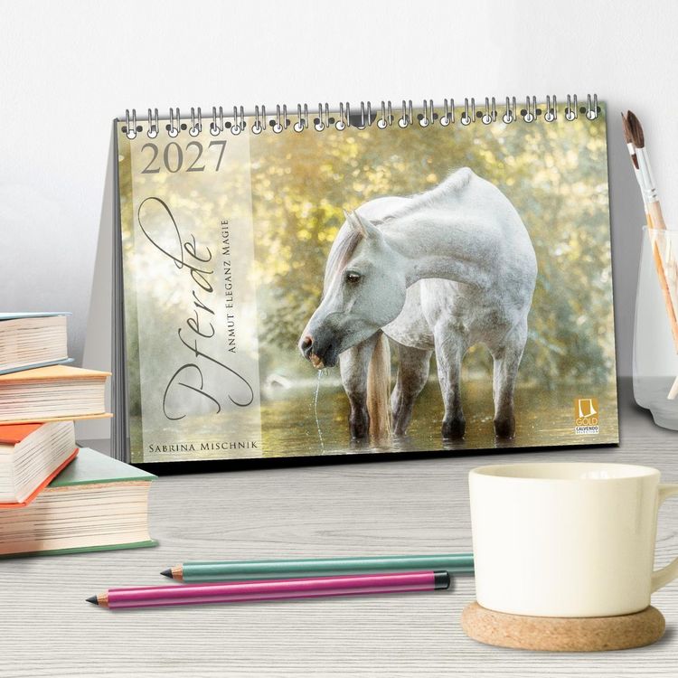 Produktbild: Pferde - Anmut, Eleganz, Magie (Tischkalender 2027 DIN A5 quer), CALVENDO Monatskalender