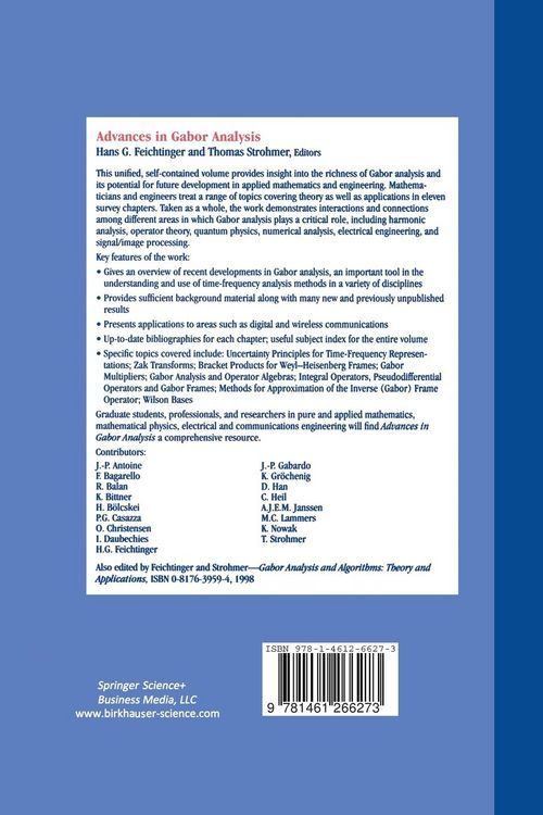 Produktbild: Advances in Gabor Analysis
