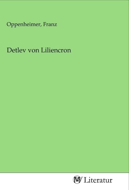 Produktbild: Detlev von Liliencron