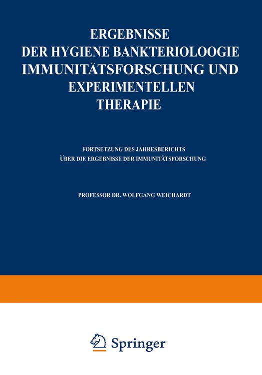 Produktbild: Ergebnisse der Hygiene Bakteriologie Immunit&auml;tsforschung und experimentellen Therapie