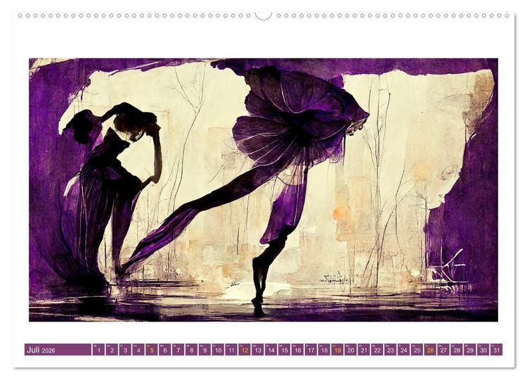 Produktbild: Romatic Ballerina (hochwertiger Premium Wandkalender 2026 DIN A2 quer), Kunstdruck in Hochglanz