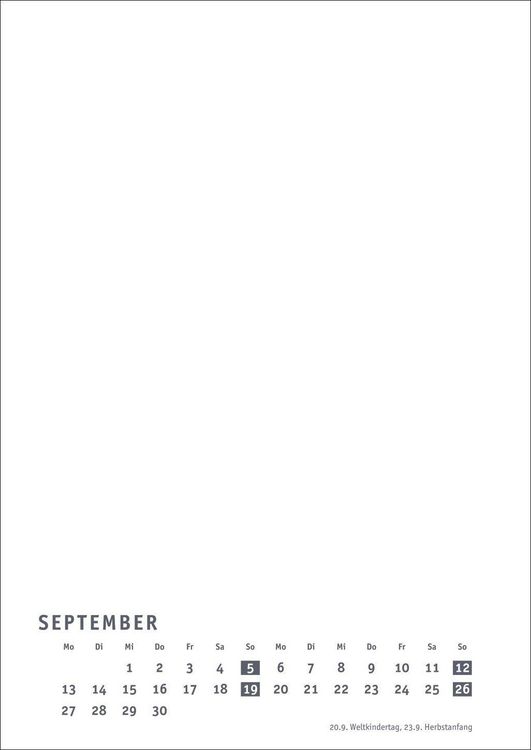 Produktbild: Premium-Bastelkalender wei&szlig; A4 2027