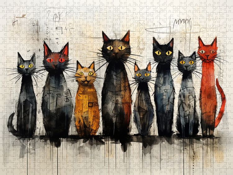 Produktbild: CALVENDO Puzzle Cats | 2000 Teile Lege-Gr&ouml;&szlig;e 90x67cm Foto-Puzzle f&uuml;r gl&uuml;ckliche Stunden