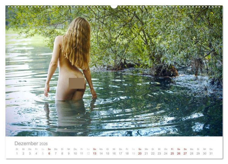 Produktbild: Wasser und Nymphen - Akt am Wasser (Wandkalender 2026 DIN A2 quer), CALVENDO Monatskalender