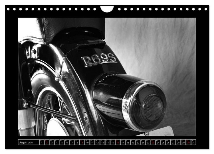 Produktbild: BMW R69S in schwarzweiss (Wandkalender 2026 DIN A4 quer), CALVENDO Monatskalender