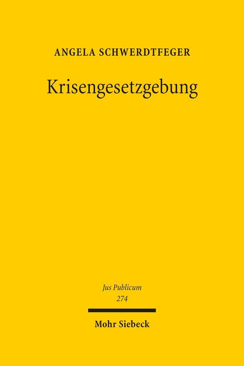 Produktbild: Krisengesetzgebung