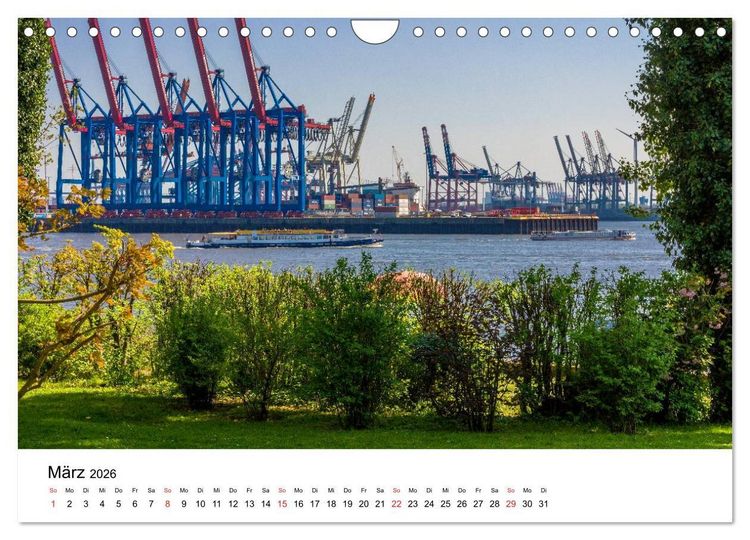 Produktbild: Gr&uuml;nes Hamburg (Wandkalender 2026 DIN A4 quer), CALVENDO Monatskalender
