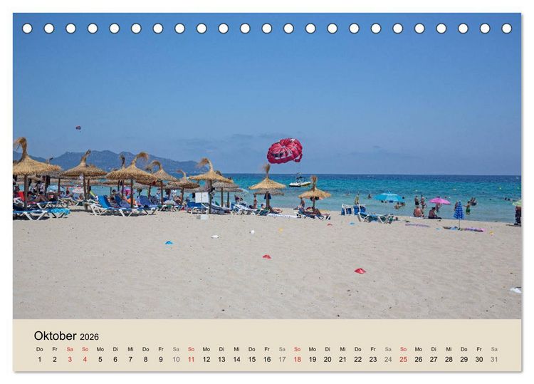 Produktbild: Mallorca - Traumhafte Balearen Insel (Tischkalender 2026 DIN A5 quer), CALVENDO Monatskalender