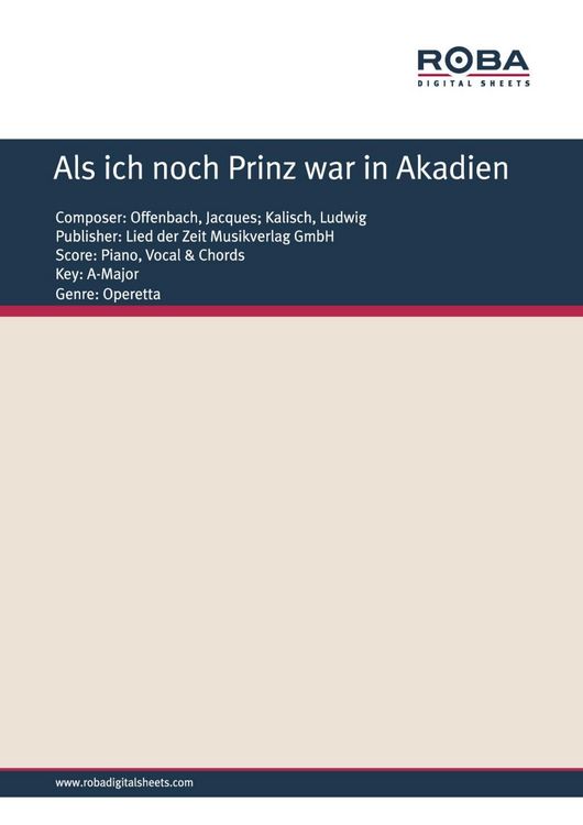 Produktbild: Als ich noch Prinz war in Akadien