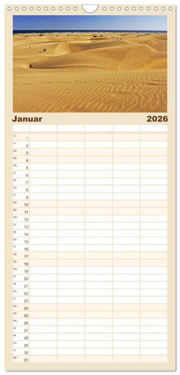 Produktbild: Familienplaner 2026 - Bet&ouml;rendes Gran Canaria mit 5 Spalten (Wandkalender, 21 x 45 cm) CALVENDO