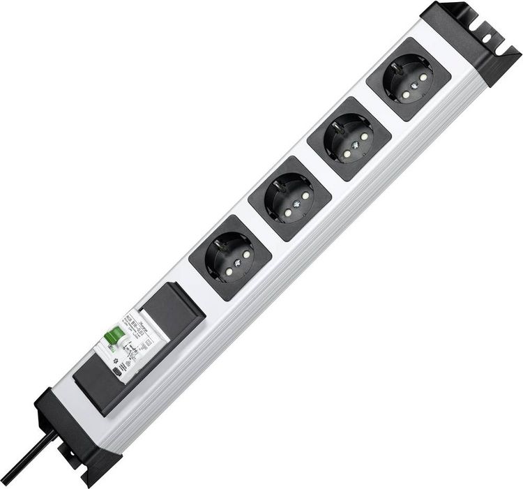 Produktbild: Kopp 228120012 Steckdosenleiste 4fach Grau, Schwarz Schutzkontakt 1St.