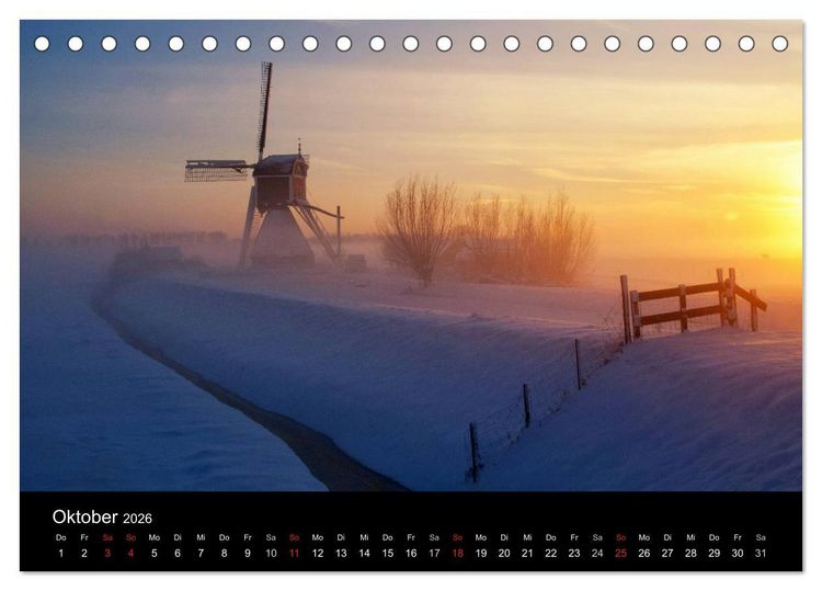 Produktbild: HOLL&Auml;NDISCHE LANDSCHAFTEN: ALBLASSERWAARD 2026 (Tischkalender 2026 DIN A5 quer), CALVENDO Monatskalender