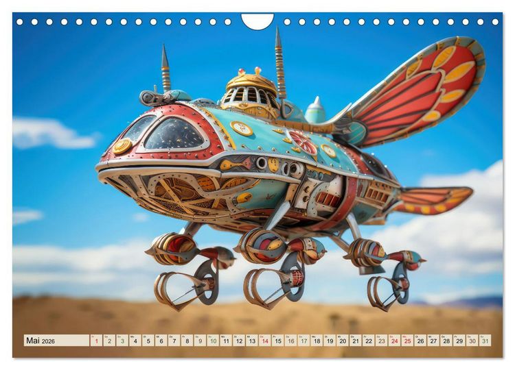 Produktbild: Luftschiff-Fantasie (Wandkalender 2026 DIN A4 quer), CALVENDO Monatskalender