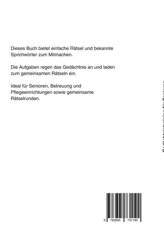 Produktbild: Ged&auml;chtnistraining f&uuml;r Senioren