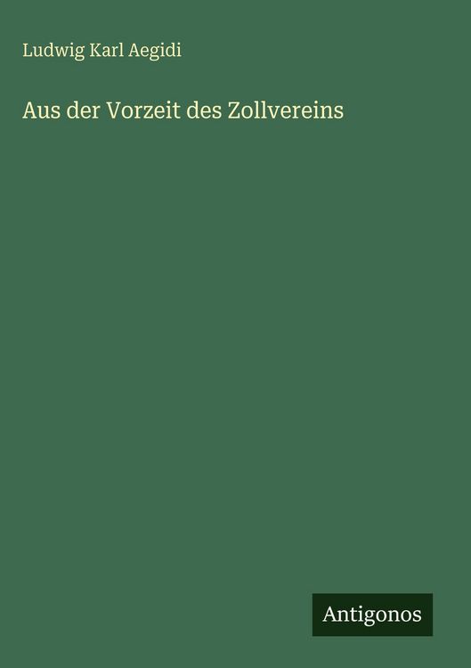 Produktbild: Aus der Vorzeit des Zollvereins