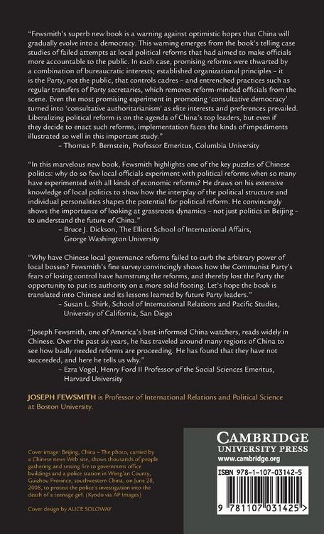 Produktbild: The Logic and Limits of Political Reform in China