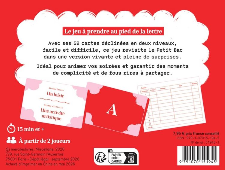 Produktbild: Bo&icirc;te &agrave; questions - Petit Bac