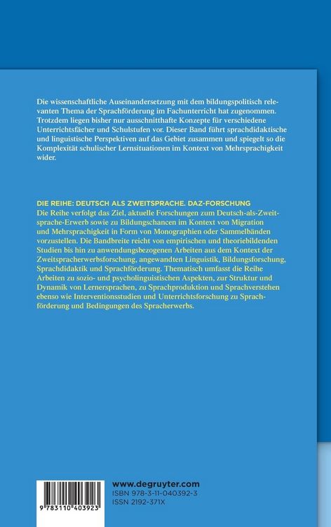 Produktbild: Fachintegrierte Sprachbildung