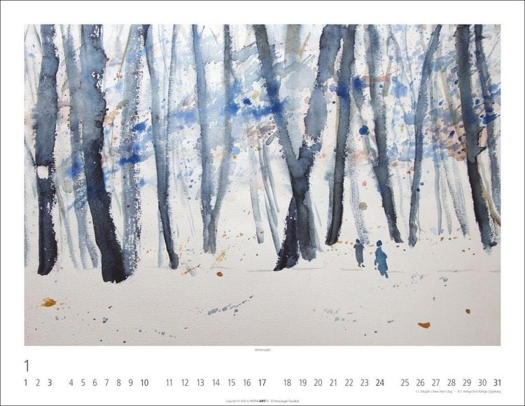Produktbild: Zwischen Himmel und Erde Kalender 2027 - Aquarelle von Hans-J&uuml;rgen Gaudeck