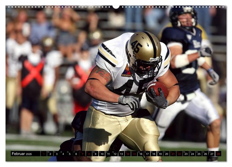 Produktbild: American Football - Athleten (hochwertiger Premium Wandkalender 2026 DIN A2 quer), Kunstdruck in Hochglanz
