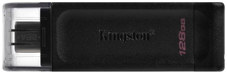 Produktbild: Kingston DataTraveler 70 USB-Stick Retail 128GB Schwarz DT70/128GB USB-C&reg;