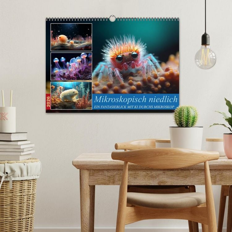 Produktbild: Mikroskopisch niedlich (Wandkalender 2026 DIN A3 quer), CALVENDO Monatskalender