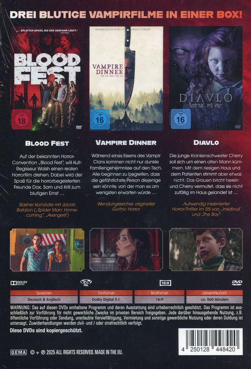 Produktbild: Bloody Vampires Collection [3 DVDs]